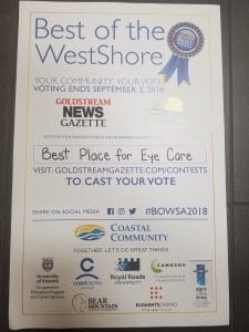 Best of the WestShore Best Place for Eye Care Award Poster