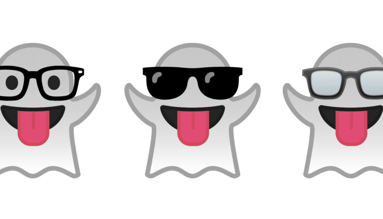 Ghost emojis in glasses