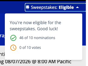 Nomination drop down menu in Best of WestShore contest