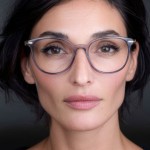 A woman wearing Stepper grey frames